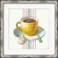 Framed Wake Me Up Coffee IV with Stripes