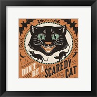 Framed 'Scaredy Cats III' border=