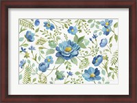Framed Botanical Blue I