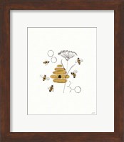 Framed 'Bees and Botanicals II' border=