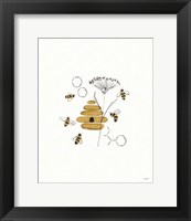 Framed 'Bees and Botanicals II' border=