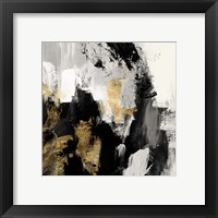 Framed 'Neutral Gold Collage I' border=