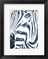 Framed Indigo Zebra II