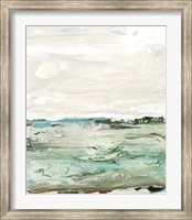 Framed Mint & Aqua Horizon I