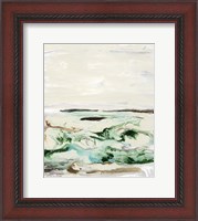 Framed Mint & Aqua Horizon II