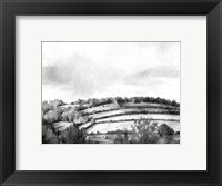 Framed Rolling Landscape Sketch I