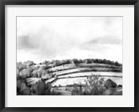 Framed Rolling Landscape Sketch I