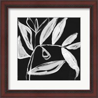 Framed 'Quirky White Leaves II' border=