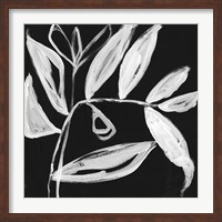 Framed Quirky White Leaves II