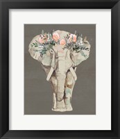 Framed Flower Crown Elephant II