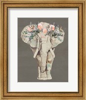 Framed 'Flower Crown Elephant II' border=