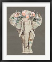 Framed Flower Crown Elephant II
