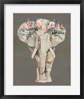 Framed 'Flower Crown Elephant II' border=