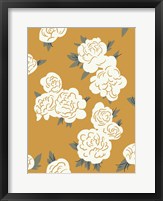 Framed Ivory Peonies on Gold II