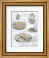 Framed Neutral River Rocks IV