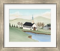 Framed Folk Church Scene IV