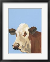 Framed Cow-don Bleu I