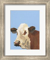 Framed Cow-don Bleu I