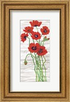 Framed Red Poppy Panel I