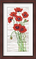 Framed Red Poppy Panel I