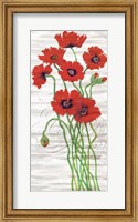 Framed Red Poppy Panel I