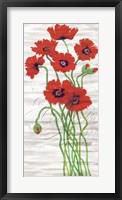 Framed Red Poppy Panel I