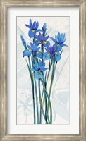Framed Blue Iris Panel I