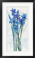 Framed Blue Iris Panel I