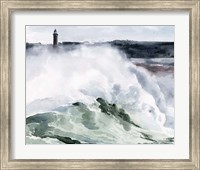 Framed Lighthouse Waves I