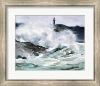 Framed Lighthouse Waves II