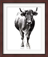 Framed Charcoal Cattle II