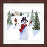 Framed Santa's Snowmen I