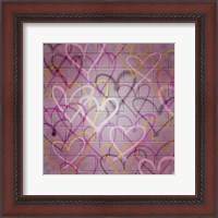 Framed Graffiti Hearts I