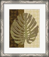 Framed 'Tropical Leaf I' border=