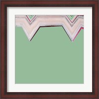 Framed Aqua Zig Zag III