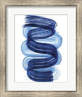 Framed Blue Swish I