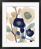 Blue Poppy Cascade I Framed Print