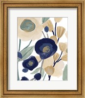 Framed 'Blue Poppy Cascade II' border=