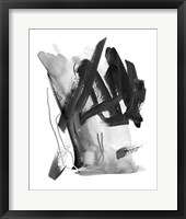 Black & Grey Collide I Framed Print