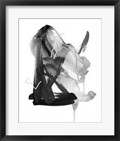 Black & Grey Collide II Framed Print