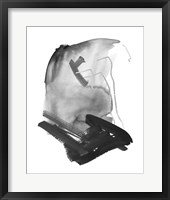 Black & Grey Collide IV Framed Print