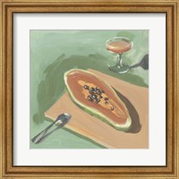 Framed Still Life with Papaya I