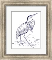 Framed Indigo Heron II
