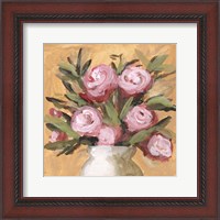 Framed Vase & Roses I