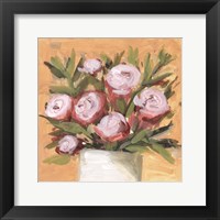 Framed Vase & Roses II
