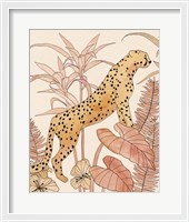 Framed 'Blush Cheetah II' border=