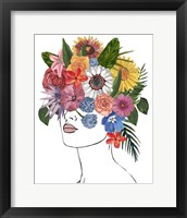 Framed 'Flower Lady I' border=