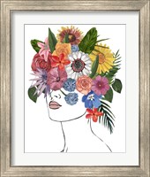 Framed 'Flower Lady I' border=