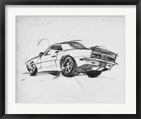Framed Classic Car Sketch II