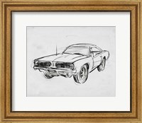 Framed Classic Car Sketch IV